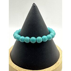 Turquoise Beaded Stretch Bracelet Elastic Band